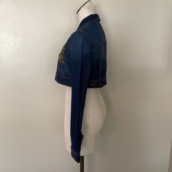 NWT Clash Jeans Cropped Jean Jacket. Large - Picture 4 of 9